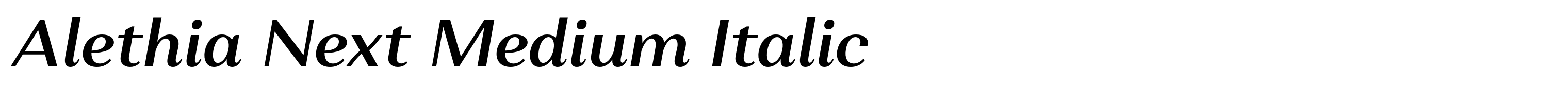 Alethia Next Medium Italic